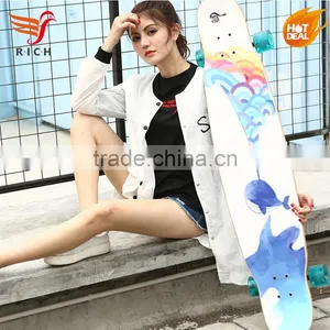 HSCW10 Long Board Canadian Maple Wood Skateboard for Girls Dance thumbnail-2