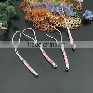 Pink Woven Cord Mobile Phone Chain Cell Phone Straps thumbnail-1