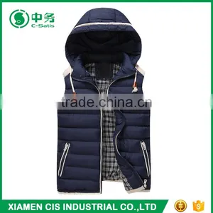 New Item European Style Slim Fit Lightweight Mens Cotton Down Vest for Winter thumbnail-5
