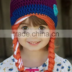 Snowflake Pattrrn Blue Cute Fashion Baby Crochet Hat thumbnail-4