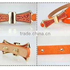 MOQ 1pc High Quality Shinny 14 Different Colors Beautiful Metal Buckle Cheap Price Belt for Women Belt Cummerbund thumbnail-6
