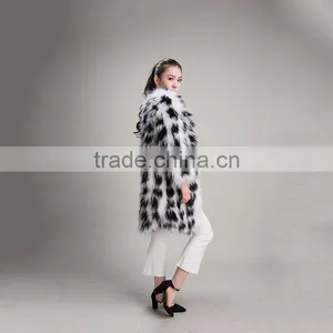 Myfur New Fashion Lady Style Real Raccoon Fur Jacket Overcoat thumbnail-5