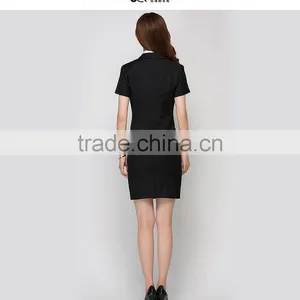 Hotel Lobby Manager Uniform Woman Short Sleeve Hotel's Skirt Suits thumbnail-5