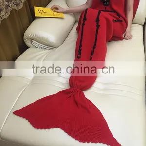 YIYU 2017 Ugly Christmas Kids and Adults Knitted Mermaid Tail Blankets thumbnail-4
