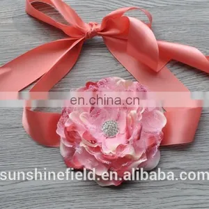 Laced Peony Flower Sash Belt For Kids thumbnail-4