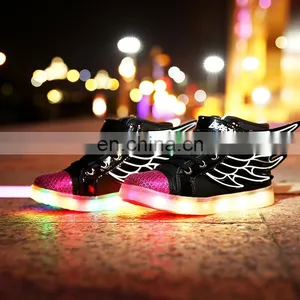 Wholesale Hot Led Light up Kids Shoes Children Kids Led Shoes USB Rechargeable LED Luminous Light Shoes Sneakers for Kids thumbnail-1