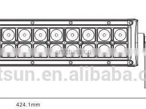 CE 72W Aluminum Alloy Single Row 24PC X 3W Leds RoHS Led Lightbar thumbnail-2