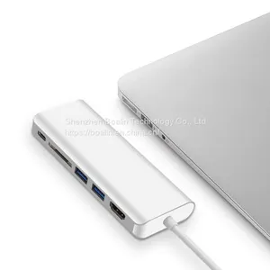 BL-U602 TYPE-C TO USB3.0x2+HDMI+SD+PD+RJ45 HUB 6 in 1 thumbnail-4