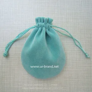Small Pouch Bag Jewellery Custom Jewelry Velvet Gift Bag, Velvet Fabric Jewelry Drawstring Pouch Bag for Ring Storage thumbnail-4