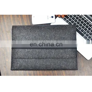 Grey Felt Laptop Sleeve Bag Protective Felt Briefcase Case thumbnail-1