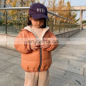 3646/Hot Wholesale Thick Kids Winter Hooded Down Coat High Quality Solid Color Girls Fashion Down Jacket thumbnail-3