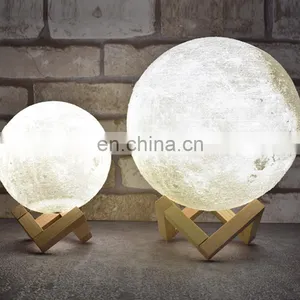 3D Printing Moon Light Creative Gift Moon Light USB Charging Bedside LED Night Light thumbnail-3