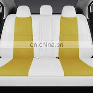 2022 360 Degree Full Surrounded Black Brown Mixed Standard True Genuine Leather 5d Car Conversion Seat Cover Fit for Ix35 Ix45 thumbnail-4