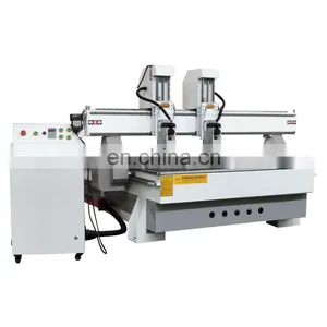 SENKE Factory Price 1325 3 Axis Doble Heads CNC Router Wood Working Machinery T-Slot Table thumbnail-1