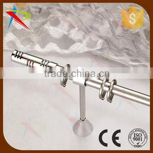 Adjustable Brushed Nickel Drapery Rod Set thumbnail-1