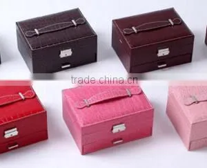 High Quality Faux Leather Jewelry Display Storage Box,makeup Jewelry Box,jewelry Travel Carrying Case thumbnail-5