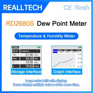 RD2680S Precision Dew Point Meter (Separate Sensor for Gas) With Real-time Graph Display thumbnail-3