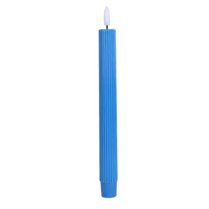 Wholesale 3d Led Skinny Pillar Tapered Candle Flameless Blue Led Taper Candles With Remote thumbnail-3