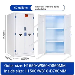CE-Certified PP Acid Alkali Cabinet HN-PP400 — Porcelain White All-PP No Paint No Rust No Peeling | OEM Ready thumbnail-2