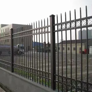 Wholesale 6ftx8ft Garden Black Metal Fences Anti Rust Galvanized Steel Fence thumbnail-3