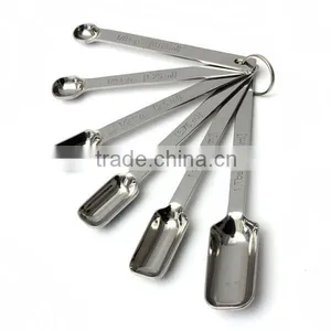 Manufacturer High Quality Stainless Steel Square Head Measuring Spoons Set of 6 Coffee Measuring Spoon Set thumbnail-2