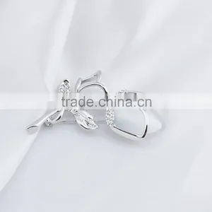 Silver Fabric Flower Handmade Brooch for Wedding thumbnail-2