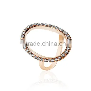 Fashion Delicate Personalized Jewellery for Gift Zircon Pave Jewelry Gold Ring Models thumbnail-1