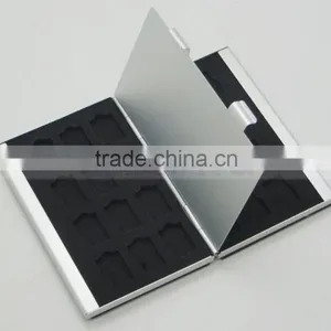 Leather Aluminum EVA 24 Micro SD TF Card Case Memory Card Storage Carrying Case Holder Protector thumbnail-2