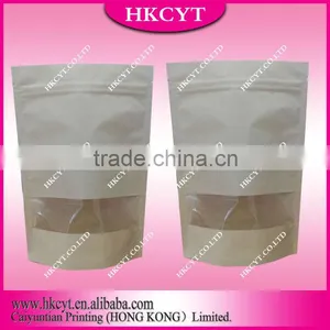 High Grade Window Kraft Stand up Zippper Pouch/Brown Kraft Paper Bags/food Packaging Bag thumbnail-5
