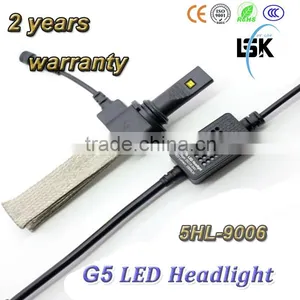 High Brightness Newest G5 Led Headlight 12v 2500LM Top Quality Car Led 9006 Headlight thumbnail-1