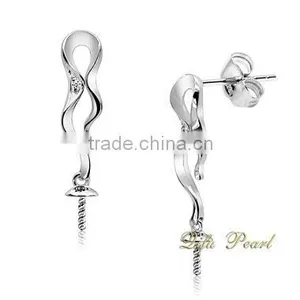 Pretty Ladylike 18K Pearl Earring Finding thumbnail-1