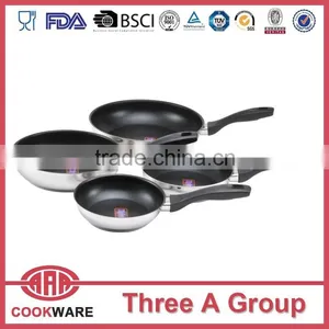 High Quality Stainless Steel Frypan Induction Bottom With Non-stick Ceramic Coated thumbnail-1