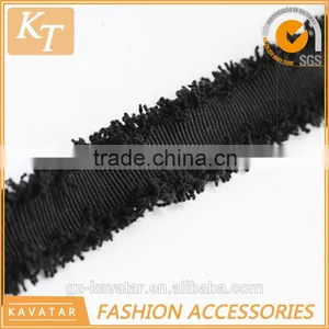 2cm Black Ruffle Band for Handbag thumbnail-2