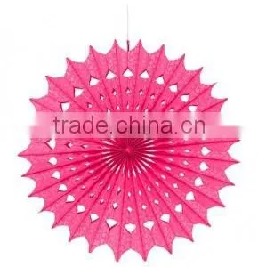 Hot Sale !small Lovely Tissue Paper Fan for Party Wedding Decorations thumbnail-5
