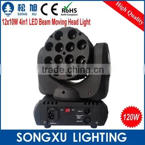 12*10w Moving Beam Head Rgbw 4in1 Performance Led School Stage Lighting for Show Acting thumbnail-2