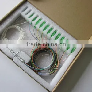 1*8 1260-1650nm Steel Mini Module Type,0.9mm Cable Dia. 1.5m Length,with SC/APC Connector FTTH PLC Splitter thumbnail-1