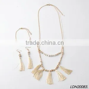 Tassel Layering Sea Horse Pendant Necklace Bracelet Earring Jewelry Set Supplier's Choice thumbnail-5