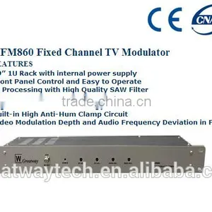GFM860 19" 1U CATV Rack Mount Fixed Channel TV Modulator/and Video RF TV Modulator thumbnail-1