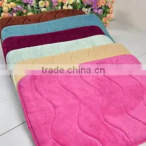 Circle Dot Design Coral Velvet Memory Foam SBR Back Foot Mat Size 24"x17",30"x20",34"x21"/Memory Foam Bath Mat_ Qinyi thumbnail-1