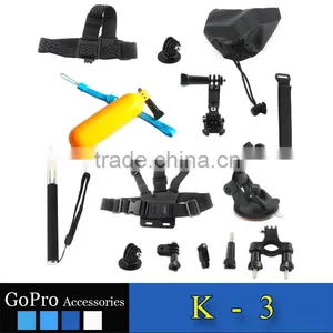 Hot Cheapest 14 in 1 Gopro Accessories Set Kit For Cameras GoPro Hero 1 2 3 3+ 4 thumbnail-1
