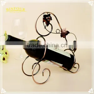 Continental Iron Wine Rack Creative Wine Cooler Vintage Wire Craft Ornaments thumbnail-1