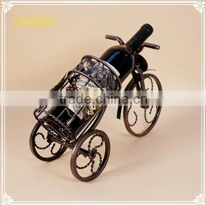 Continental Fashion Home Deco Tricycle Upscale Vintage Metal Wine Rack thumbnail-5