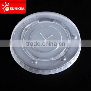 Plastic Cold Coffee Cup Lid With Straws Hole thumbnail-1