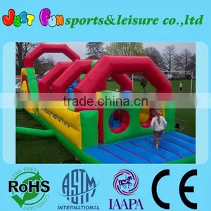 Inflatable Bouncer With Obstacle ,commercial Giant Inflatable Games thumbnail-1