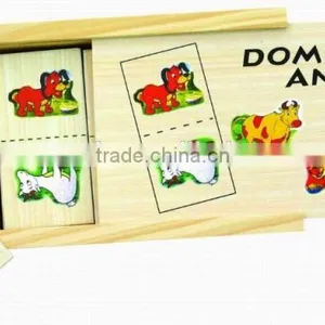Hot Selling Educational Wooden Toys Farm Animal Domino thumbnail-1