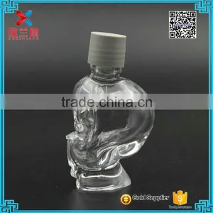 Hot Sale 50ml Cool Design Alien Shaped Transparent Glass Wine Bottles thumbnail-2