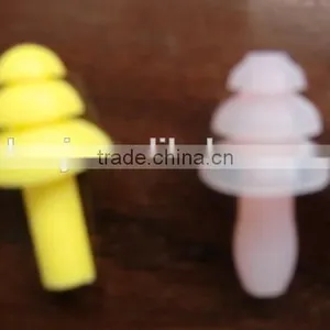 Chemical 3 Flange Silicone Ear Plugs in Pipe Soundproof Silicone Ear Plug SNR 29 Without String for Sales thumbnail-2