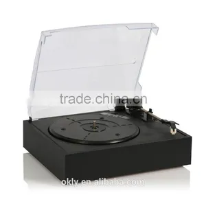 Antique USB Turntable 3 Speed Record Player Vinyl to MP3 Converter Stereo Speakers thumbnail-1