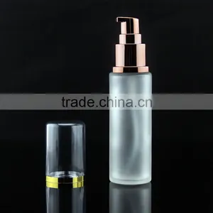 60ml Cosmetic Glass Bottle With Aluminum Press Pump thumbnail-1