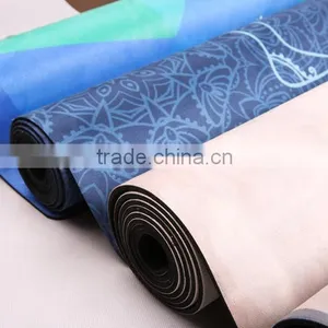 The Fushion Yoga Mat Luxury Microfiber Top Natural Rubber Base Multi Functional thumbnail-3